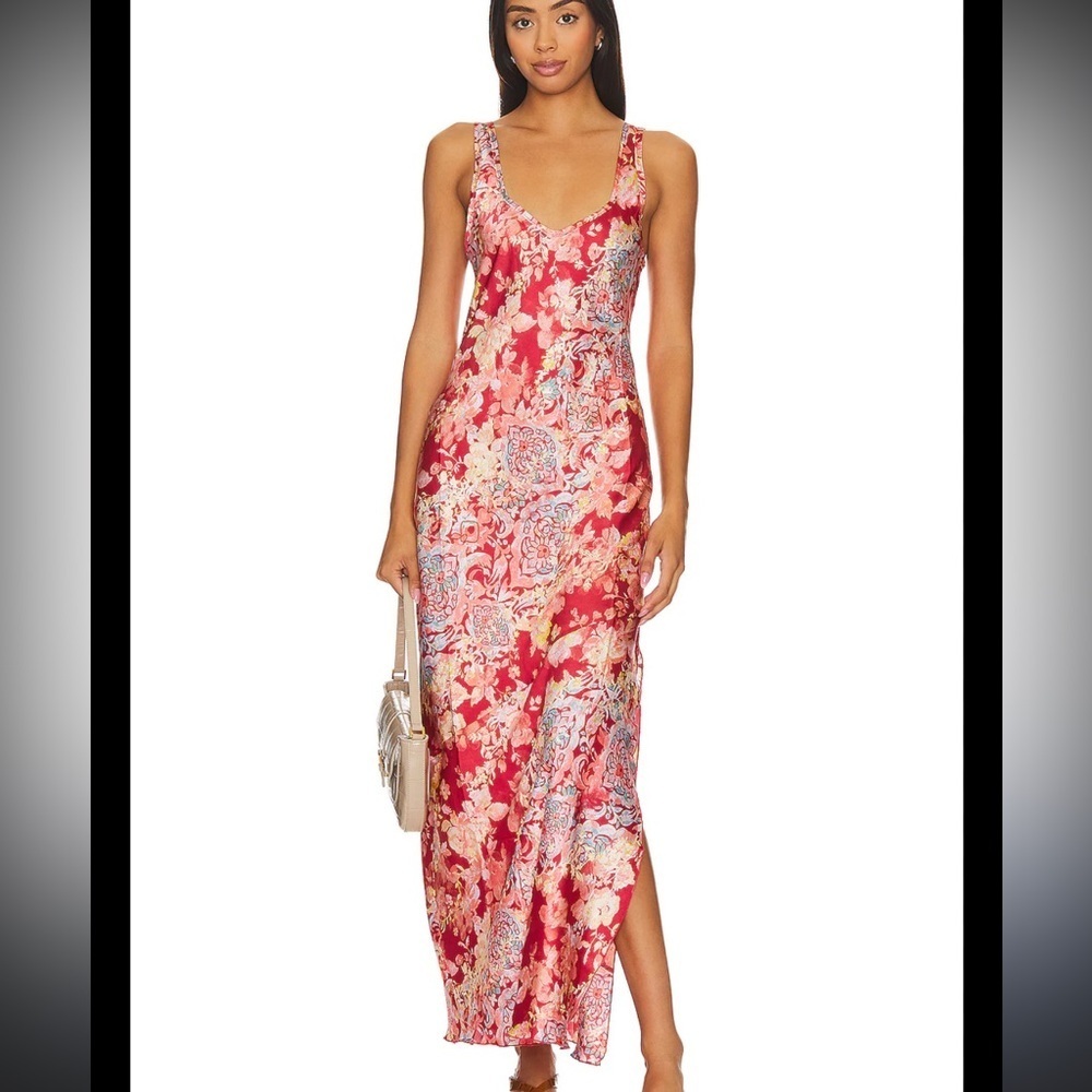 Free People Red Floral Maxi Dress